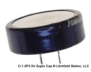 Capacitor super cap 1 farad volt image