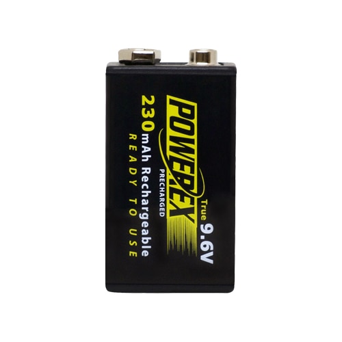 Battery, low self discharge 9.6V 230mAh, Recommended charger
